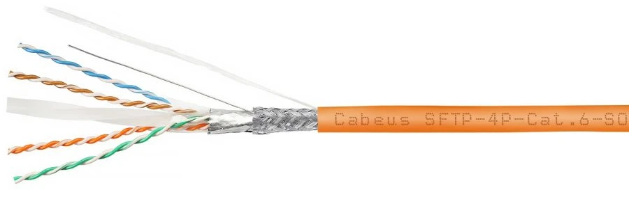 كابل اتصالات متوازن لأنظمة النقل الرقمية Cabeus SF/UTP الفئة 6
