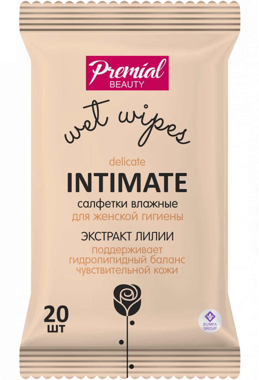Moist Feminine Hygiene Wipes with Lily Extract - 24 Pack