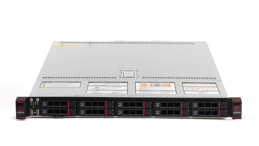 خادم QTECH QSRV-171012-P-R 1U بمعالج إنتل زيون القابل للتوسع