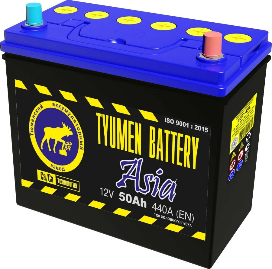 بطارية بدء التشغيل الرصاصية TYUMEN BATTERY 6СТ-50LR ASIA