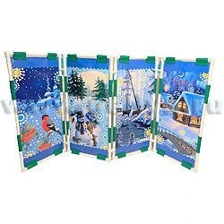 Game Screen "Winter-Summer" Nellya - 4 Sections 106x212 cm