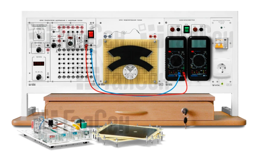 Modular Educational Laboratory Equipment Set "Electricity and Magnetism - Physics" (Desktop, Manual Version)