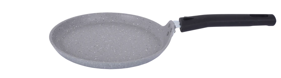 Non-Stick 240mm Aluminum Crepe Pan with Removable Bakelite Handle - Kukmara