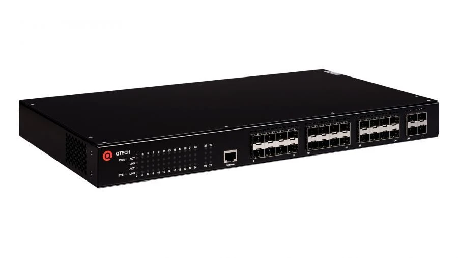 مفتاح متراكم مُدار من المستوى 3 QSW-3310-28F-AC