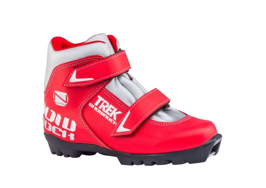 حذاء تزلج TREK Snowrock3 الأحمر (شعار فضي) N