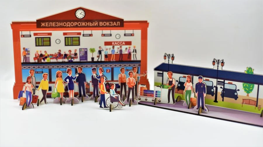 مجموعة البناء الخشبية - السكك الحديدية الحديدية