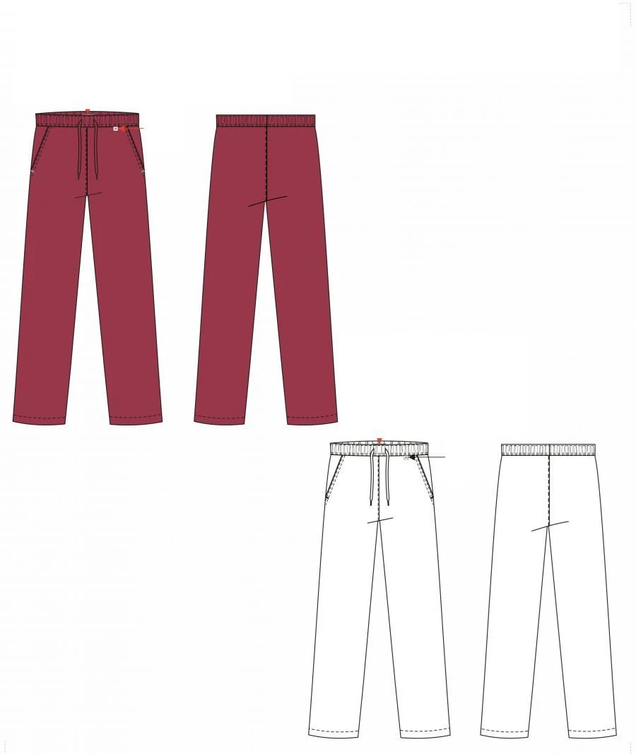 Elastic Waist Pants with Side Pockets for Comfort Omega Model 4.348