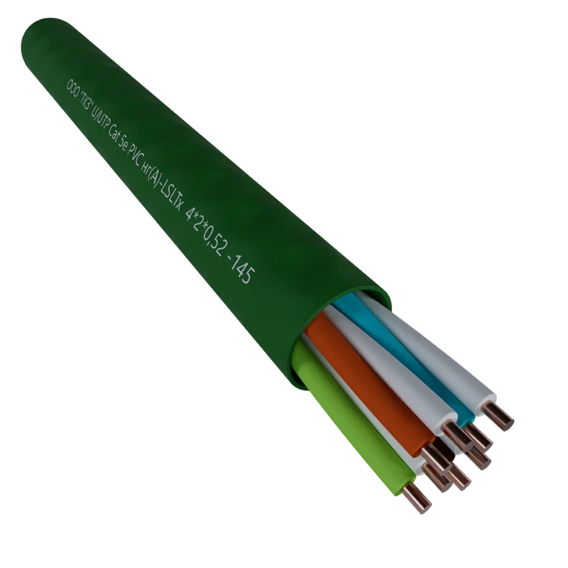 كابل مزدوج ملتوي عالي التردد U/UTP Cat 5e PVC ng(A)-LSLTx 1pr 25 AWG