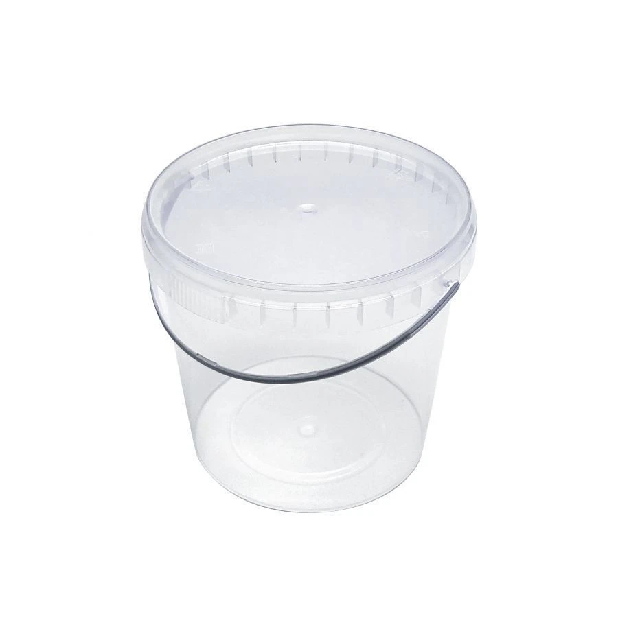 Consumer polymer packaging according to TU 22.22.1-012-54287340-2018: buckets with capacity from 550ml to 2000ml, including in a