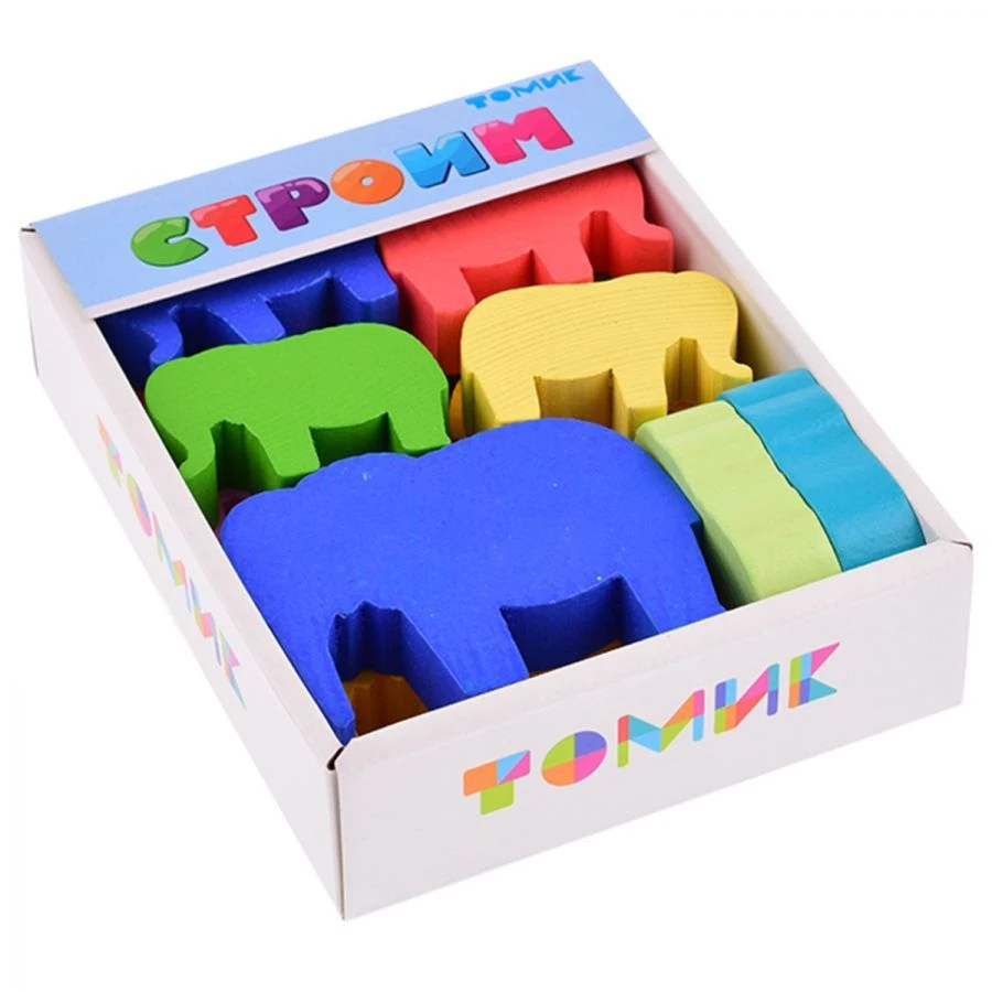 مجموعة الألعاب المنطقية التعليمية "نتعلم من خلال اللعب" - "البناء" (12 قطعة) - النموذج 1-84