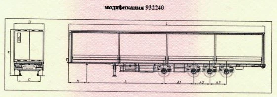 CTTM CARGOLINE 932240 Semi-Trailer with Curtain Mechanism