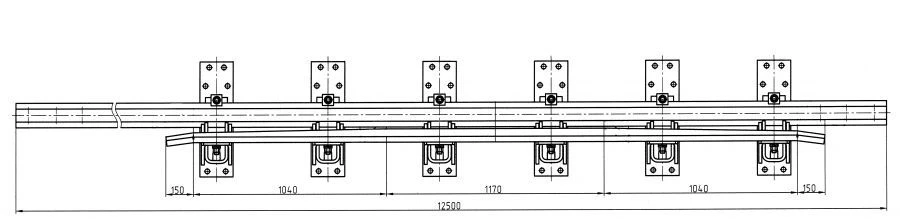Cross Rail with Counter Rail Type R50 Mark 1/9 (Project MP358.00.000/-01)