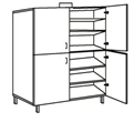 Chemical Reagent Cabinet with Glass Shelves SHK-6