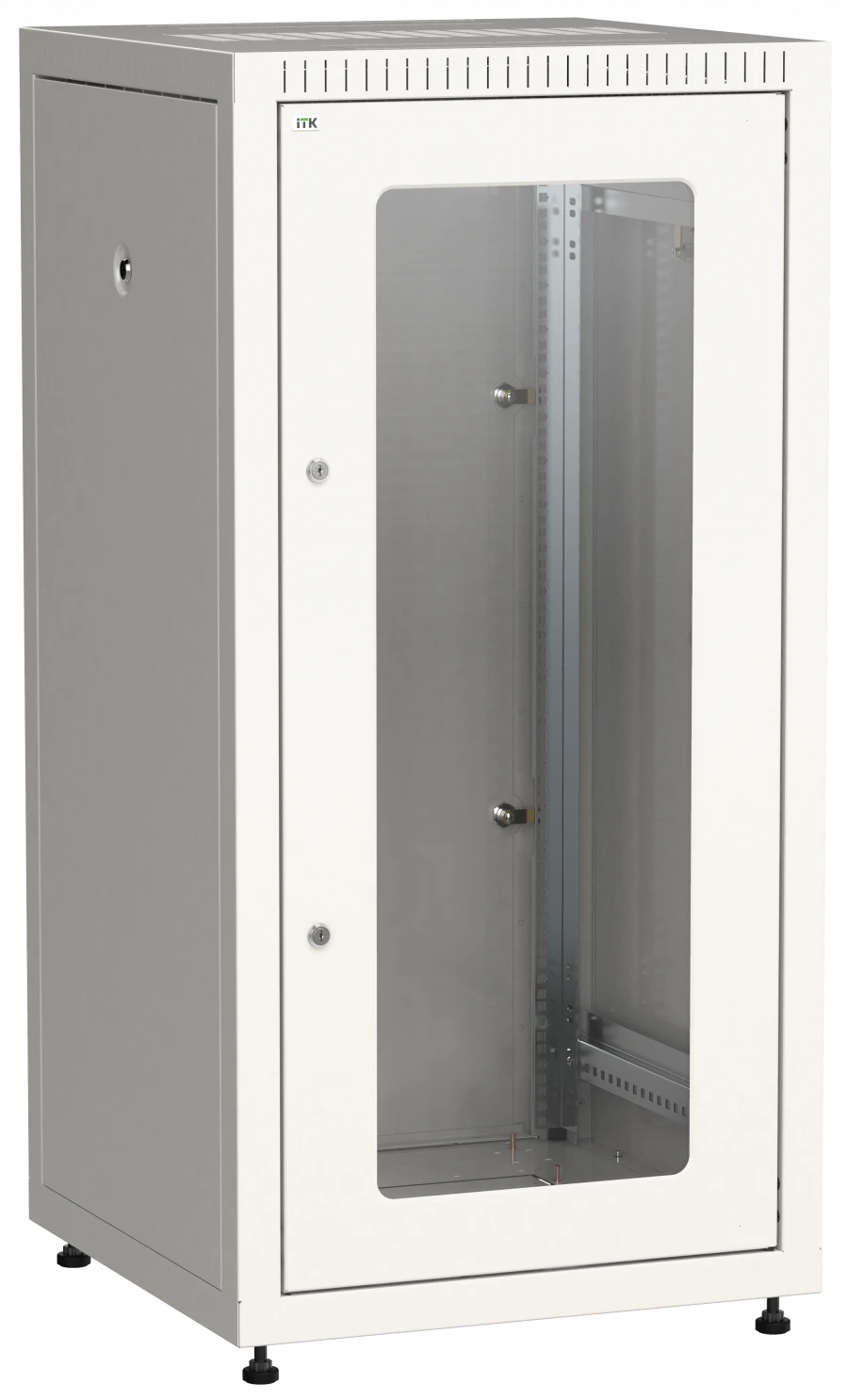 خزانة LINEA E 24U 600x600mm مع بابين زجاجيين ومعدنيين LE35-24U66-GM