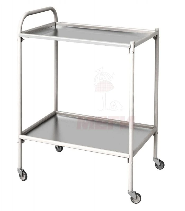 طاولة إجراءات متنقلة من الفولاذ المقاوم للصدأ مع رفوف SPp-01-MSK(501M)