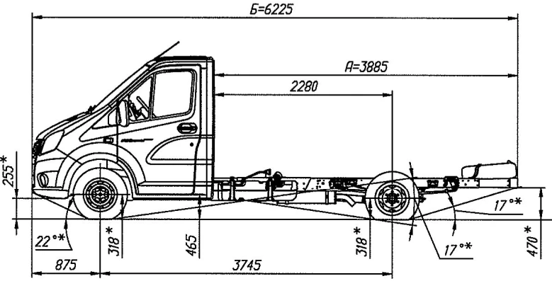 شاسيه GAZelle NN، تعديل A21R32، محرك ديزل