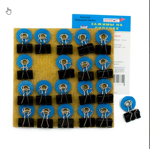 مجموعة مشابك الفيلكرو لتثبيت المواد التعليمية