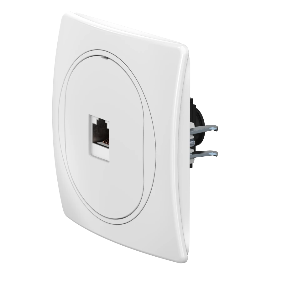 قابس كمبيوتر CADUCEUS ALING EON مع وحدة كايسون RJ45 8P8C فئة 6 FTP، أبيض، E6150S.00