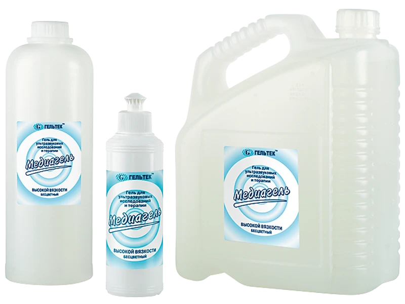 High-Viscosity Colorless Ultrasound Gel for Diagnostics and Therapy "Mediagel
