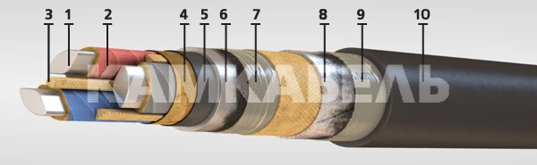Power Cable with Aluminum Core AAB2LShV-1 4x240