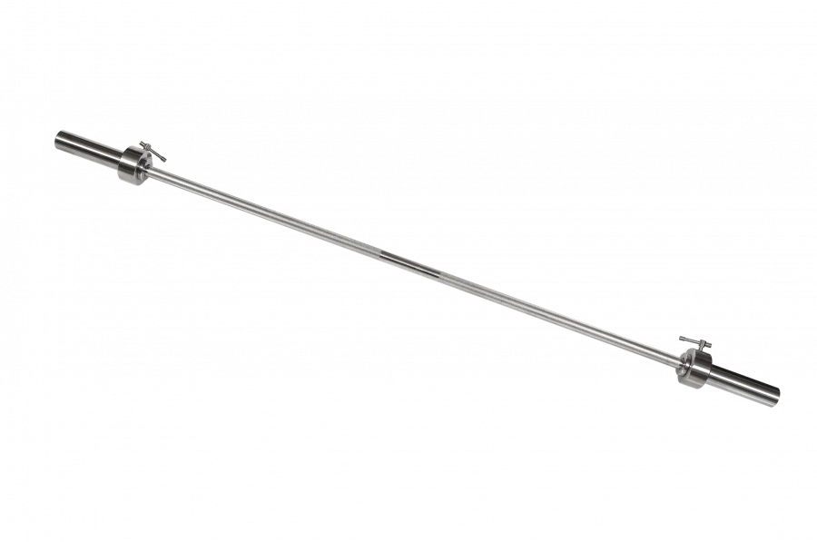 Chrome Barbell 1800mm, 50mm Smooth Sleeve, Lock with Break Stop, 150kg Capacity - MB-BarM50-1800L