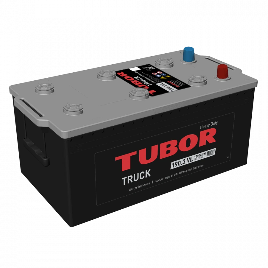 بطارية ستارت من الرصاص الحمضي TUBOR TRUCK 6СТ-190.3(4) VL