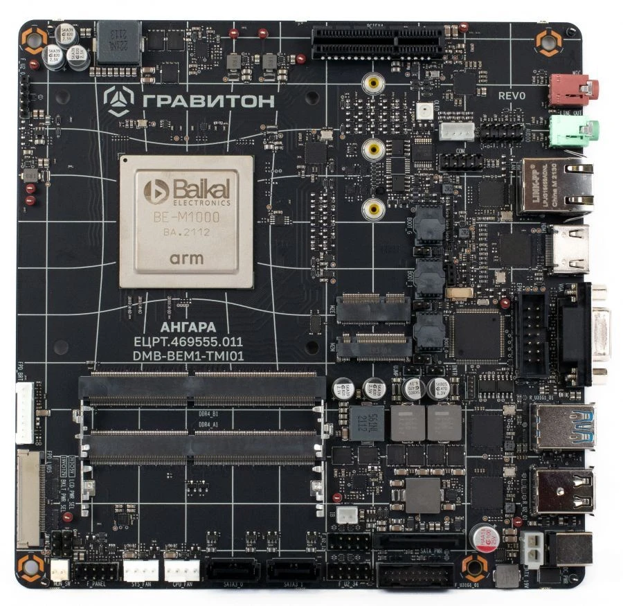 لوحة أم Thin Mini-ITX DMB-BEM1-TMI01 لمعالجات بايكال