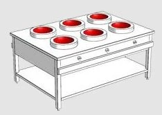 Induction Wok Station for Professional Cooking ETK-W Art. No. 7369
