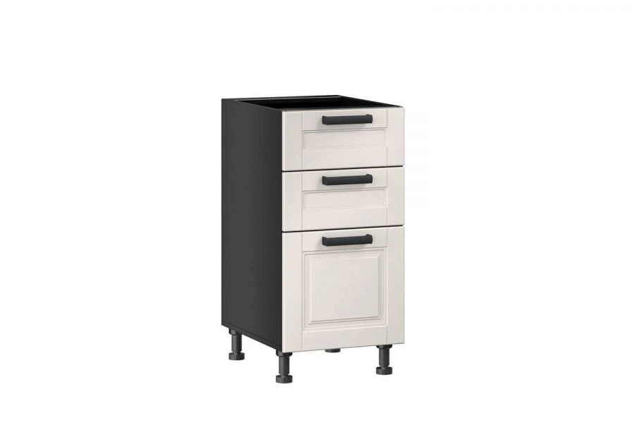Kitchen Cabinet Front Set 400mm with 3 Drawers (Mokka LD.274110.000, Kashmir)