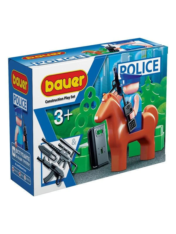 Police-Themed Educational Building Set "Horse Police" 13 Pieces, Code 627