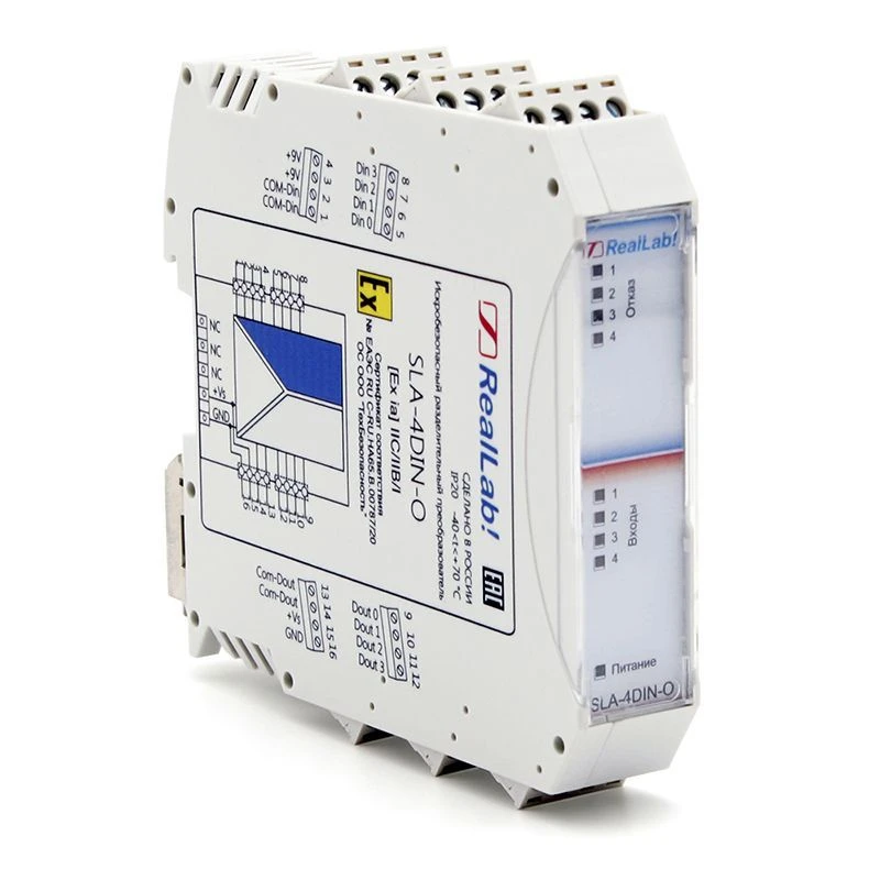 عازل الإشارة الآمن ضد الانفجارات للمعايير NAMUR - SLA-4DIN-O