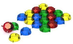 Diamond Floor Mosaic - 20 Transparent Pieces