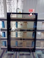Brown Side Window Glass for Tram Vehicle 71-411, Size 1174x1092mm