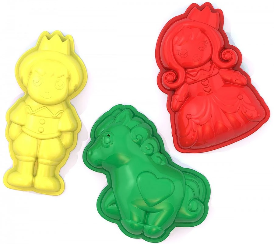 Fairy Tale Sand Molds Set (3 pcs: Horse, Prince, Princess)