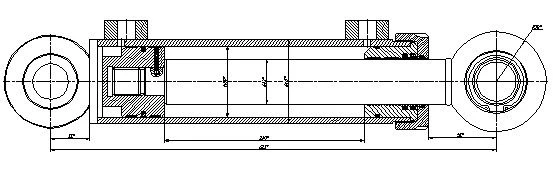 Hydraulic Cylinder 1125.00.00.00 (100x63-280 mm) 16MPa