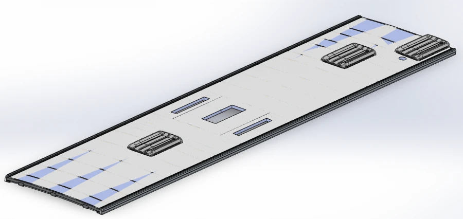 Assembled Roof Panel with Reinforcements 5299-405-5703000-31/B