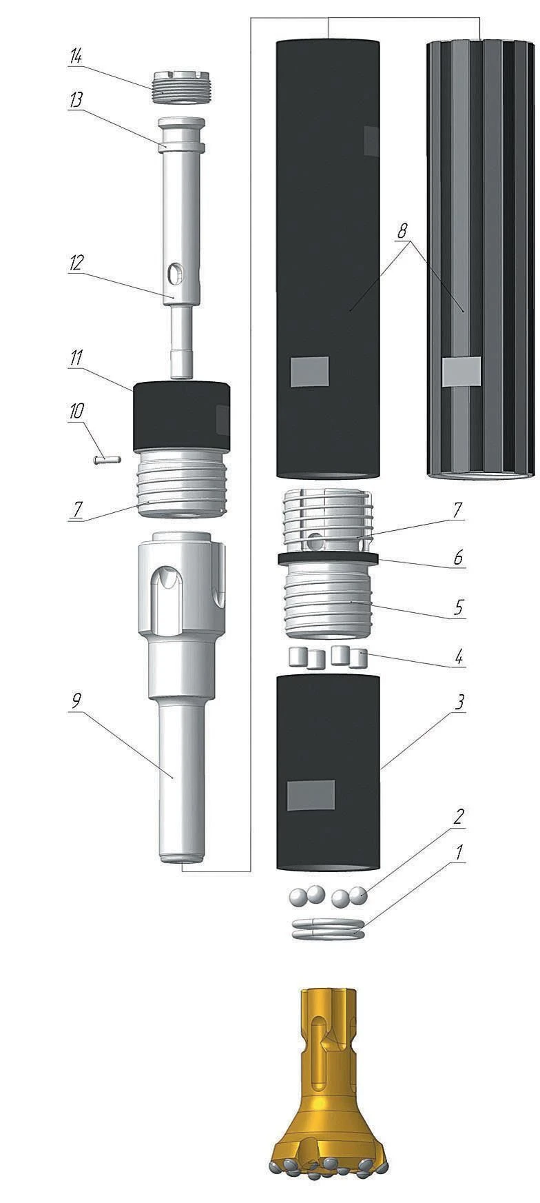 مطرقة هوائية P-110-2.8MR MX 60.00 للحفر في الصخور