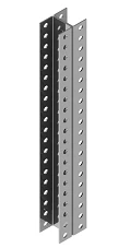 Double Perforated Rail SKDE-000, Sizes 41x60x140 mm to 41x60x6000 mm