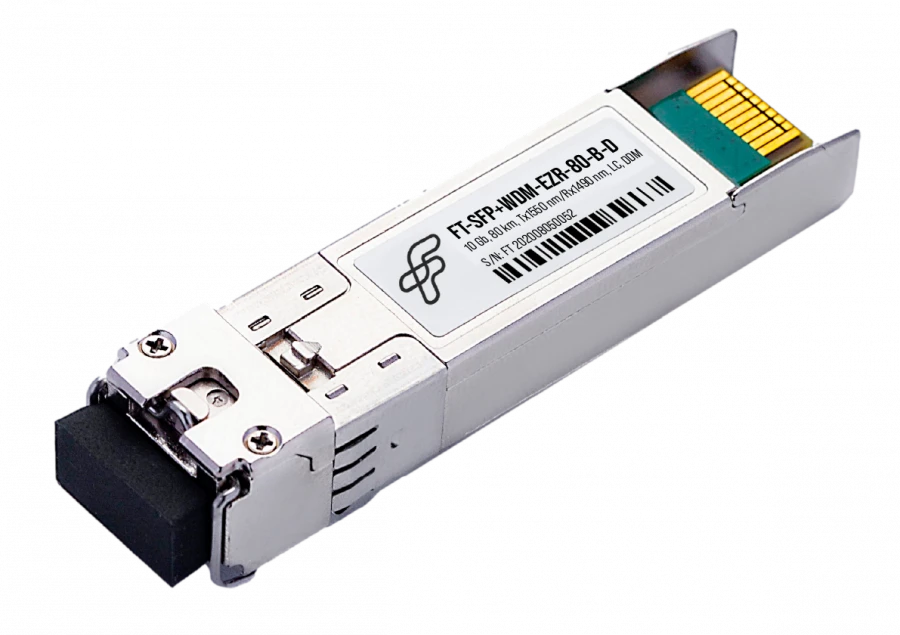 محول بصري SFP WDM بسرعة 10 جيجابت/ثانية FT-SFP+-WDM-EZR-80-B-D