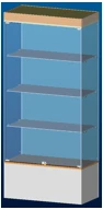 Wall-mounted Display Case with Brackets 900x450xh2000