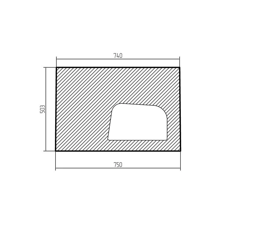 Rear Window Glass for LiAZ Bus 529267-5603072-10