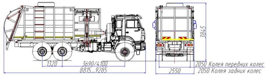 سيارة جمع النفايات ذات التحميل الجانبي MK-4553-19