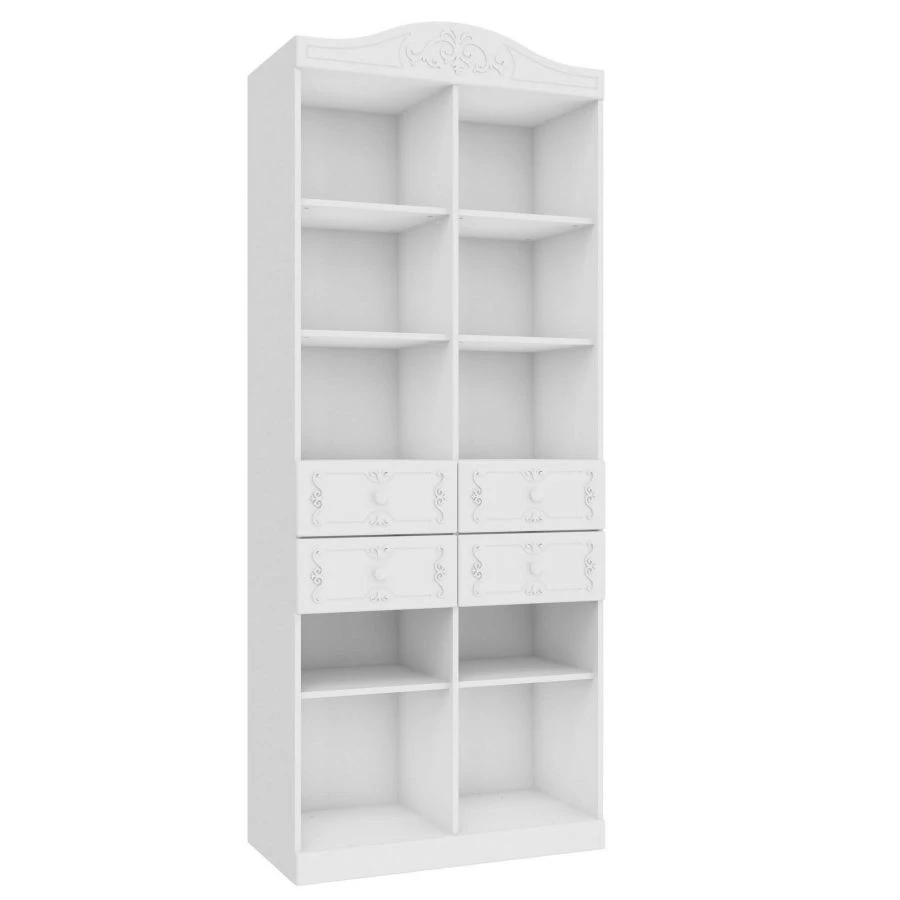 وحدة رفوف ثنائية القسم باللون الأبيض - كارينا LD.525080.000