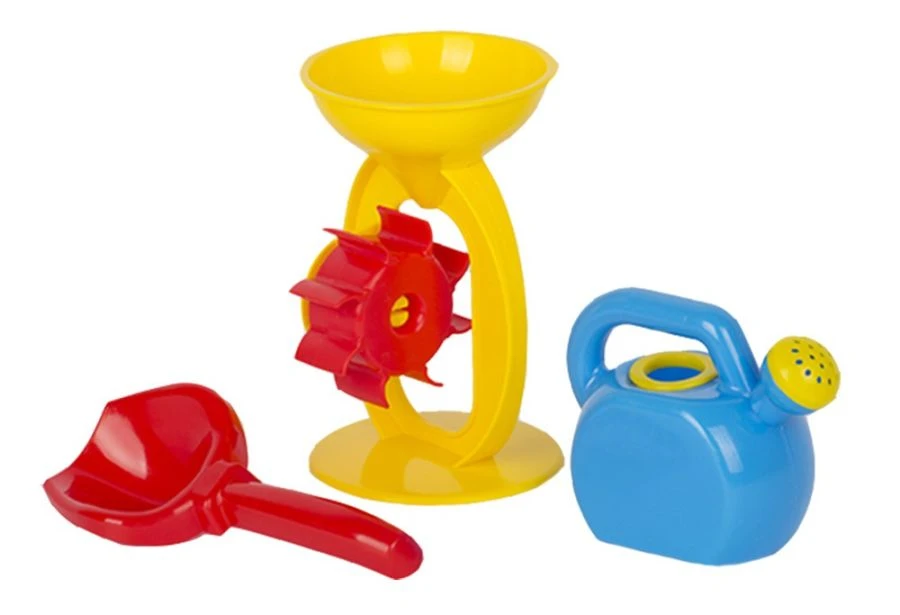 Children's Sand Play Set 3pcs (Windmill, Mini Watering Can, L16cm Shovel)