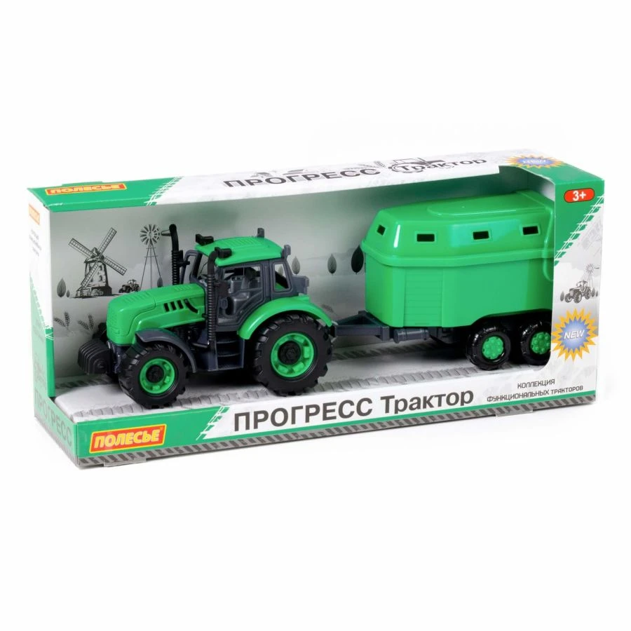 Inertia Tractor with Animal Transport Trailer - Green Progress Model