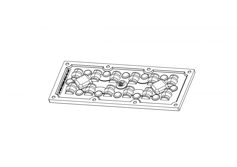 عدسة LED لتركب مصابيح AMT-HB-173x70-5050(12)-30x90-GT