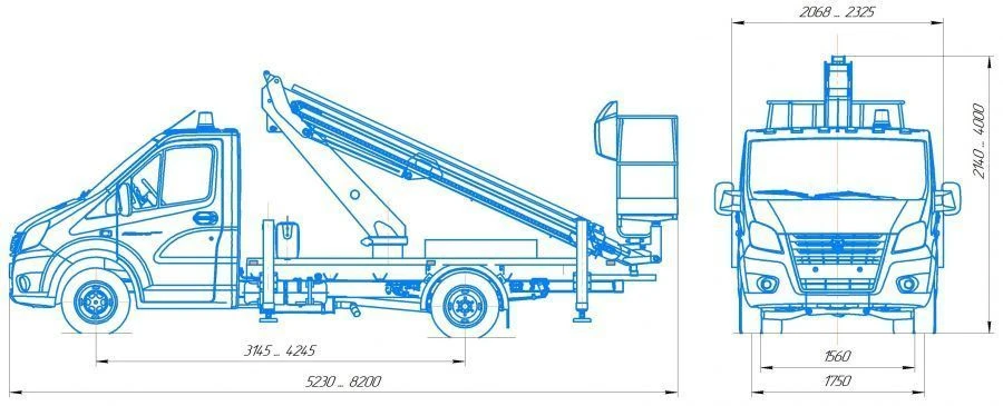 Hydraulic Lifting Platform Vehicle R180T, VAM180T VelMash-S AM193 Mod 27193H