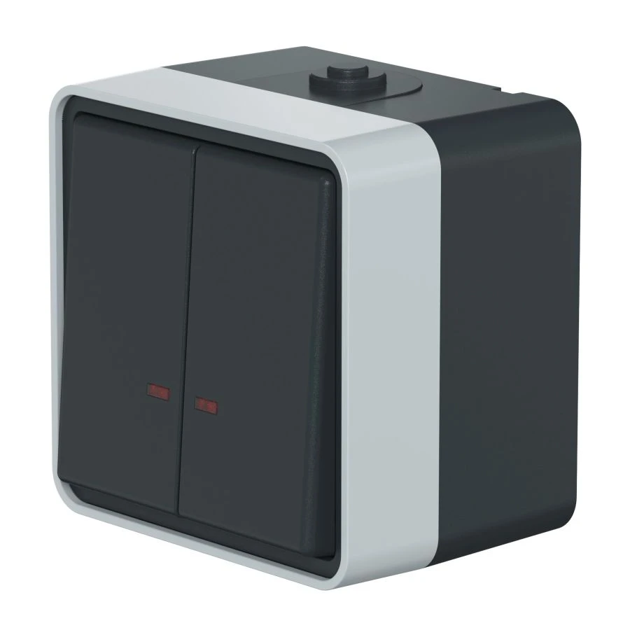 مفتاح CADUCEUS ALING Protecta ثنائي الاتجاه مع مؤشر 10AX، 250V