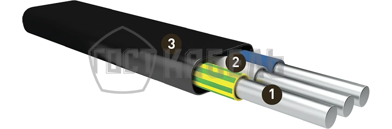 Flat Power Cable with Plastic Insulation up to 1kV AVVG-PNG(A)