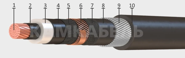 كابل طاقة مع موصلات نحاسية، عزل XLPE، 6-35 ك ف، PvKVng(V)-LS